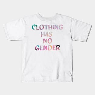 Clothing has no Gender Quote Glitch Art Kids T-Shirt